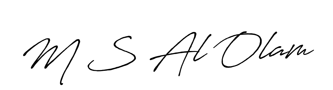 Design your own signature with our free online signature maker. With this signature software, you can create a handwritten (Antro_Vectra_Bolder) signature for name M S Al Olam. M S Al Olam signature style 7 images and pictures png