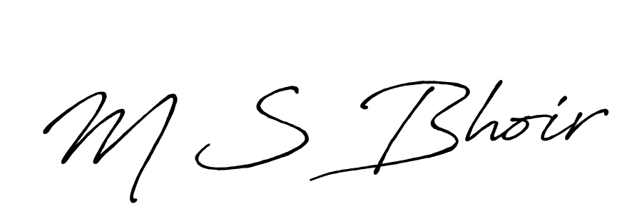 M S Bhoir stylish signature style. Best Handwritten Sign (Antro_Vectra_Bolder) for my name. Handwritten Signature Collection Ideas for my name M S Bhoir. M S Bhoir signature style 7 images and pictures png