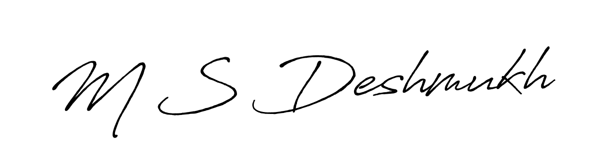 Make a beautiful signature design for name M S Deshmukh. Use this online signature maker to create a handwritten signature for free. M S Deshmukh signature style 7 images and pictures png