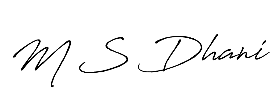 if you are searching for the best signature style for your name M S Dhani. so please give up your signature search. here we have designed multiple signature styles  using Antro_Vectra_Bolder. M S Dhani signature style 7 images and pictures png