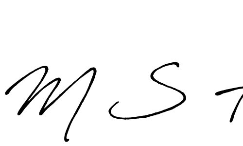 Make a beautiful signature design for name M S F. With this signature (Antro_Vectra_Bolder) style, you can create a handwritten signature for free. M S F signature style 7 images and pictures png