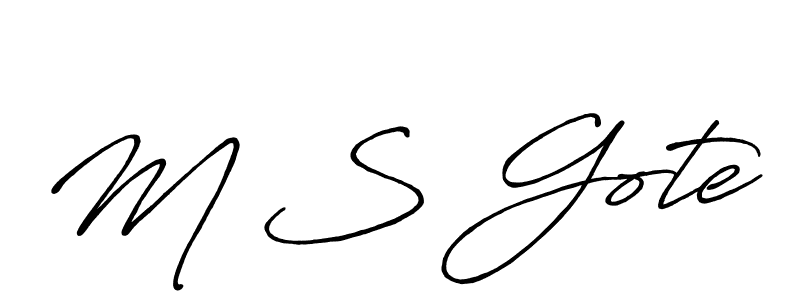 M S Gote stylish signature style. Best Handwritten Sign (Antro_Vectra_Bolder) for my name. Handwritten Signature Collection Ideas for my name M S Gote. M S Gote signature style 7 images and pictures png