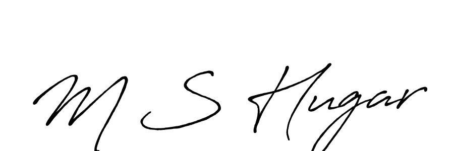 How to make M S Hugar signature? Antro_Vectra_Bolder is a professional autograph style. Create handwritten signature for M S Hugar name. M S Hugar signature style 7 images and pictures png