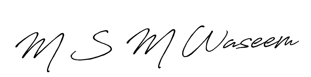 Similarly Antro_Vectra_Bolder is the best handwritten signature design. Signature creator online .You can use it as an online autograph creator for name M S M Waseem. M S M Waseem signature style 7 images and pictures png