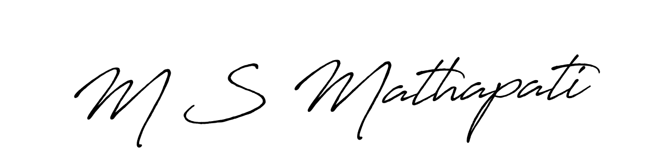 How to make M S Mathapati signature? Antro_Vectra_Bolder is a professional autograph style. Create handwritten signature for M S Mathapati name. M S Mathapati signature style 7 images and pictures png