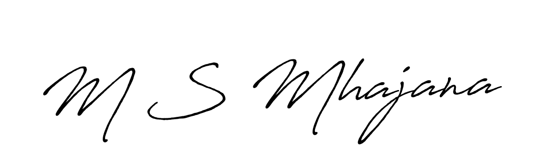 It looks lik you need a new signature style for name M S Mhajana. Design unique handwritten (Antro_Vectra_Bolder) signature with our free signature maker in just a few clicks. M S Mhajana signature style 7 images and pictures png