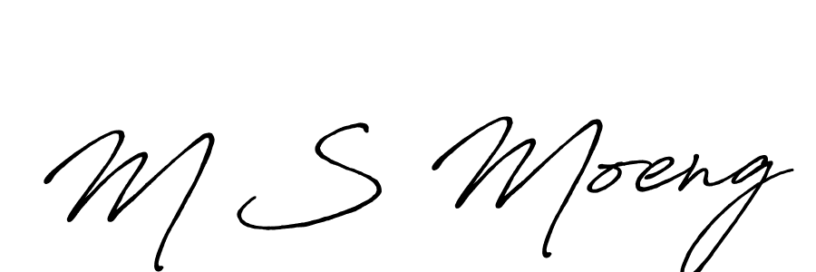 Also we have M S Moeng name is the best signature style. Create professional handwritten signature collection using Antro_Vectra_Bolder autograph style. M S Moeng signature style 7 images and pictures png