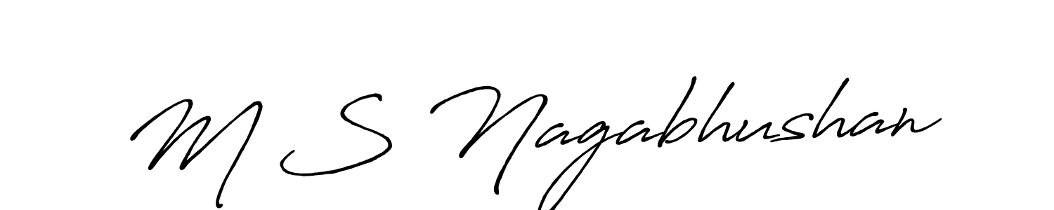 Also we have M S Nagabhushan name is the best signature style. Create professional handwritten signature collection using Antro_Vectra_Bolder autograph style. M S Nagabhushan signature style 7 images and pictures png