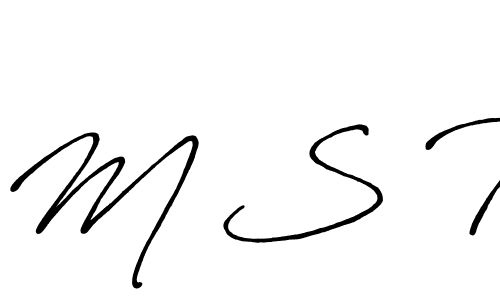 Make a beautiful signature design for name M S R. With this signature (Antro_Vectra_Bolder) style, you can create a handwritten signature for free. M S R signature style 7 images and pictures png