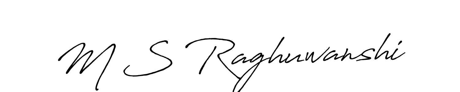 How to make M S Raghuwanshi signature? Antro_Vectra_Bolder is a professional autograph style. Create handwritten signature for M S Raghuwanshi name. M S Raghuwanshi signature style 7 images and pictures png