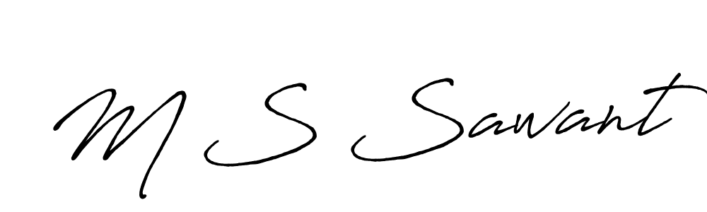 Also we have M S Sawant name is the best signature style. Create professional handwritten signature collection using Antro_Vectra_Bolder autograph style. M S Sawant signature style 7 images and pictures png