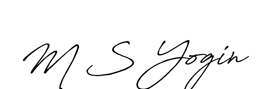Use a signature maker to create a handwritten signature online. With this signature software, you can design (Antro_Vectra_Bolder) your own signature for name M S Yogin. M S Yogin signature style 7 images and pictures png
