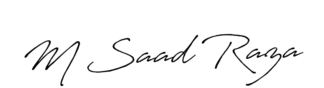 Make a short M Saad Raza signature style. Manage your documents anywhere anytime using Antro_Vectra_Bolder. Create and add eSignatures, submit forms, share and send files easily. M Saad Raza signature style 7 images and pictures png