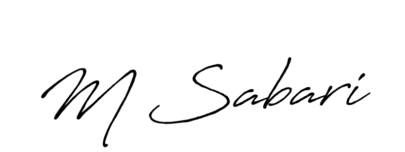 Make a beautiful signature design for name M Sabari. With this signature (Antro_Vectra_Bolder) style, you can create a handwritten signature for free. M Sabari signature style 7 images and pictures png