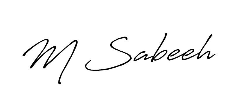 M Sabeeh stylish signature style. Best Handwritten Sign (Antro_Vectra_Bolder) for my name. Handwritten Signature Collection Ideas for my name M Sabeeh. M Sabeeh signature style 7 images and pictures png