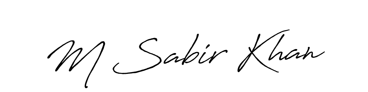 It looks lik you need a new signature style for name M Sabir Khan. Design unique handwritten (Antro_Vectra_Bolder) signature with our free signature maker in just a few clicks. M Sabir Khan signature style 7 images and pictures png