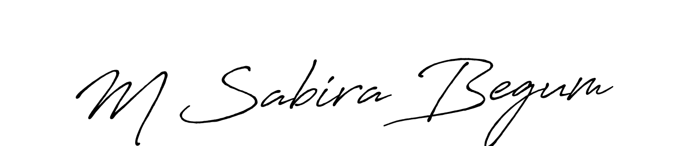 Use a signature maker to create a handwritten signature online. With this signature software, you can design (Antro_Vectra_Bolder) your own signature for name M Sabira Begum. M Sabira Begum signature style 7 images and pictures png