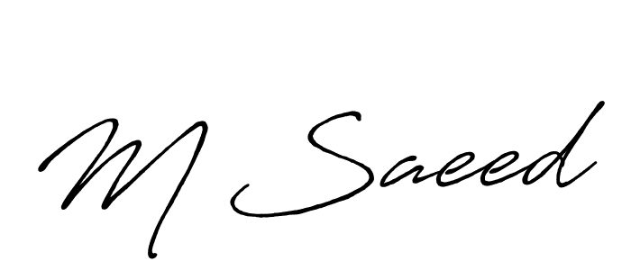 How to make M Saeed signature? Antro_Vectra_Bolder is a professional autograph style. Create handwritten signature for M Saeed name. M Saeed signature style 7 images and pictures png