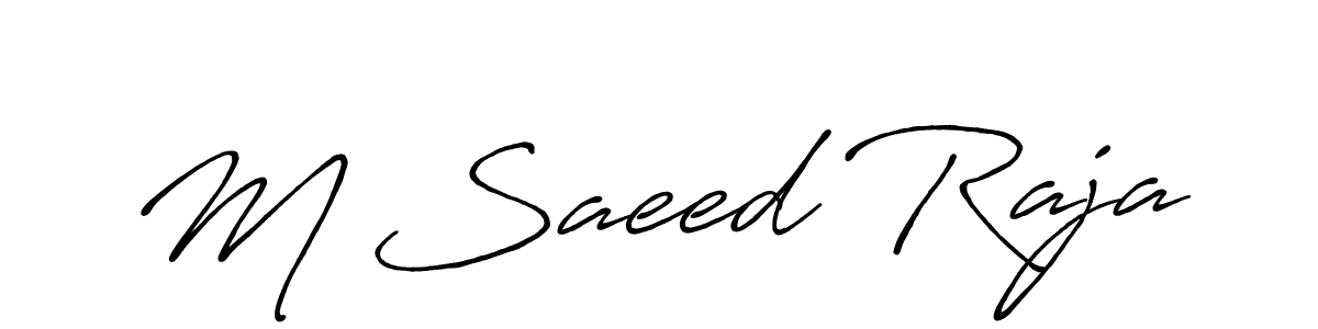 Also we have M Saeed Raja name is the best signature style. Create professional handwritten signature collection using Antro_Vectra_Bolder autograph style. M Saeed Raja signature style 7 images and pictures png