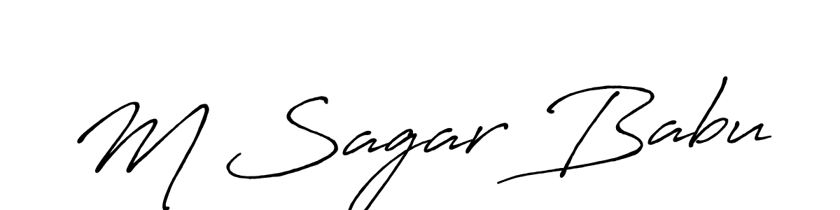 Make a beautiful signature design for name M Sagar Babu. Use this online signature maker to create a handwritten signature for free. M Sagar Babu signature style 7 images and pictures png