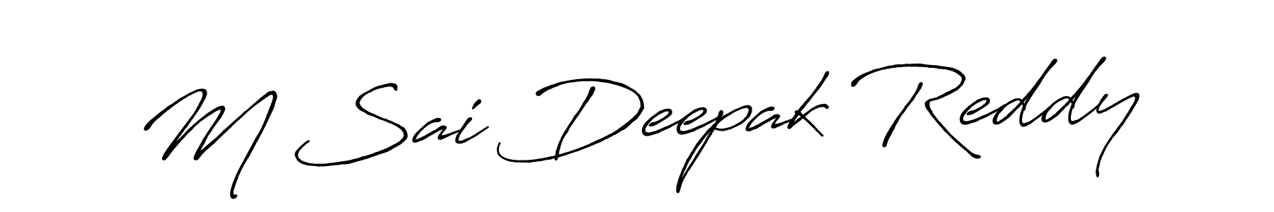 You can use this online signature creator to create a handwritten signature for the name M Sai Deepak Reddy. This is the best online autograph maker. M Sai Deepak Reddy signature style 7 images and pictures png