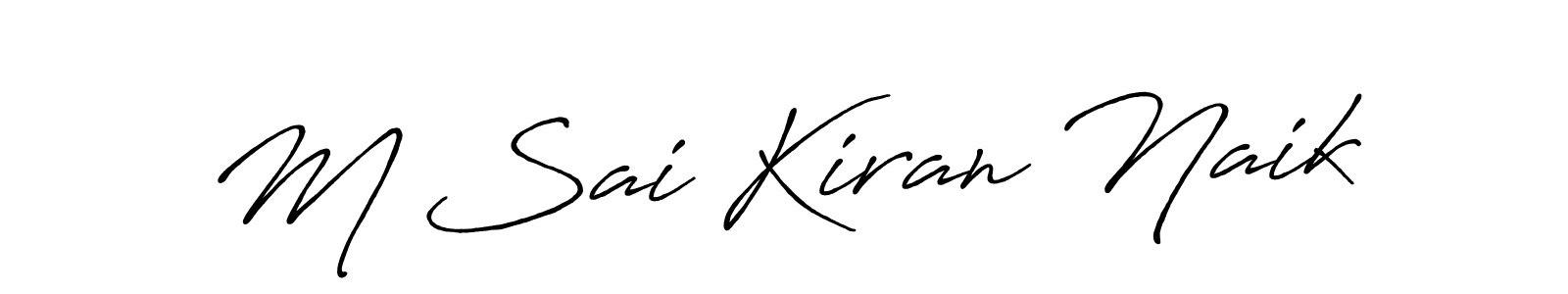 Also we have M Sai Kiran Naik name is the best signature style. Create professional handwritten signature collection using Antro_Vectra_Bolder autograph style. M Sai Kiran Naik signature style 7 images and pictures png