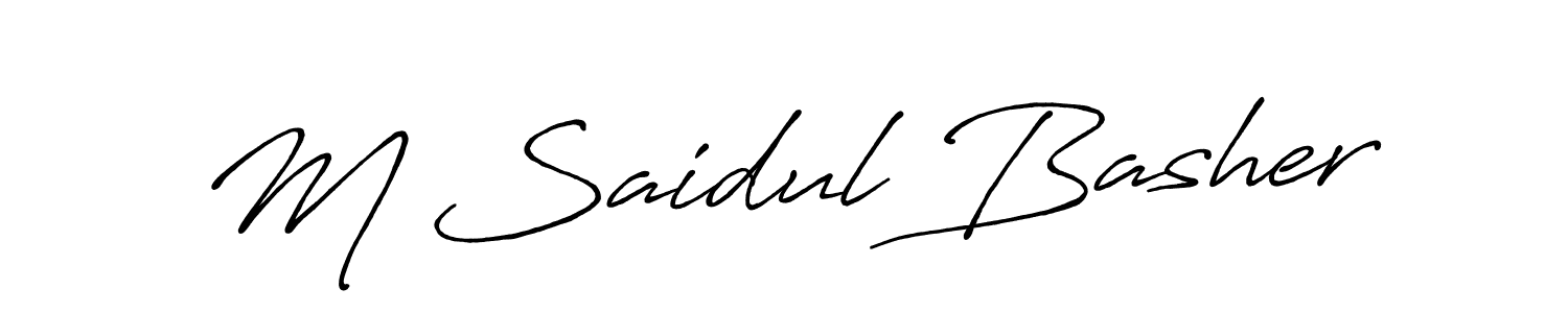 Make a beautiful signature design for name M Saidul Basher. Use this online signature maker to create a handwritten signature for free. M Saidul Basher signature style 7 images and pictures png