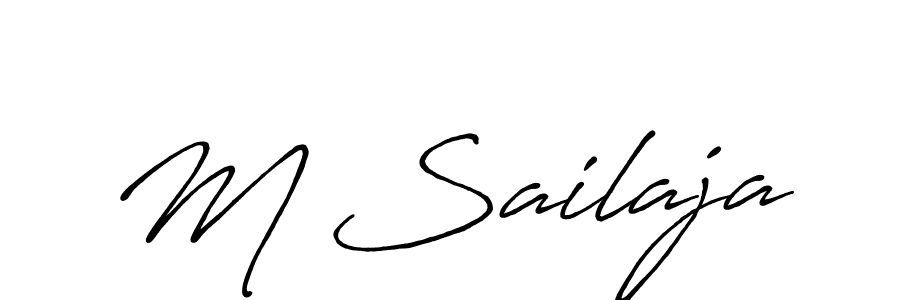 Make a beautiful signature design for name M Sailaja. Use this online signature maker to create a handwritten signature for free. M Sailaja signature style 7 images and pictures png