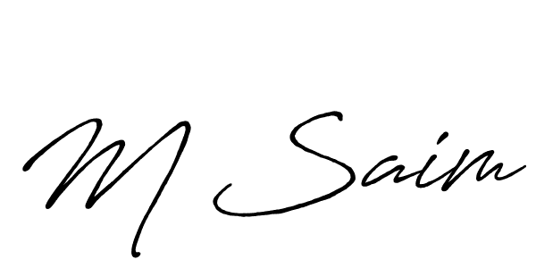 Make a short M Saim signature style. Manage your documents anywhere anytime using Antro_Vectra_Bolder. Create and add eSignatures, submit forms, share and send files easily. M Saim signature style 7 images and pictures png