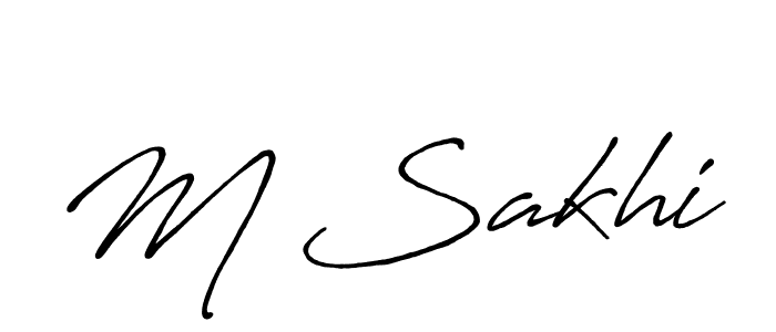 Make a beautiful signature design for name M Sakhi. Use this online signature maker to create a handwritten signature for free. M Sakhi signature style 7 images and pictures png