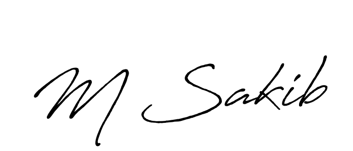 M Sakib stylish signature style. Best Handwritten Sign (Antro_Vectra_Bolder) for my name. Handwritten Signature Collection Ideas for my name M Sakib. M Sakib signature style 7 images and pictures png