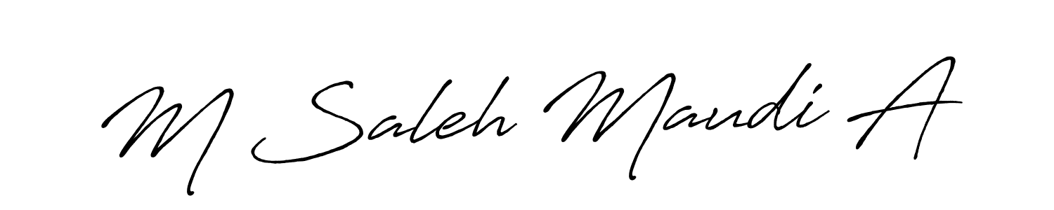 Also You can easily find your signature by using the search form. We will create M Saleh Maudi A name handwritten signature images for you free of cost using Antro_Vectra_Bolder sign style. M Saleh Maudi A signature style 7 images and pictures png