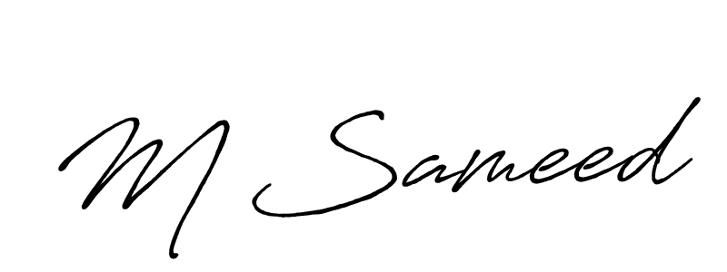 Create a beautiful signature design for name M Sameed. With this signature (Antro_Vectra_Bolder) fonts, you can make a handwritten signature for free. M Sameed signature style 7 images and pictures png
