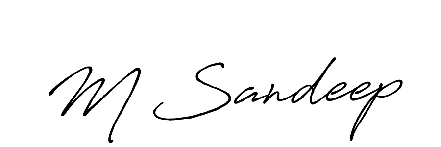 It looks lik you need a new signature style for name M Sandeep. Design unique handwritten (Antro_Vectra_Bolder) signature with our free signature maker in just a few clicks. M Sandeep signature style 7 images and pictures png