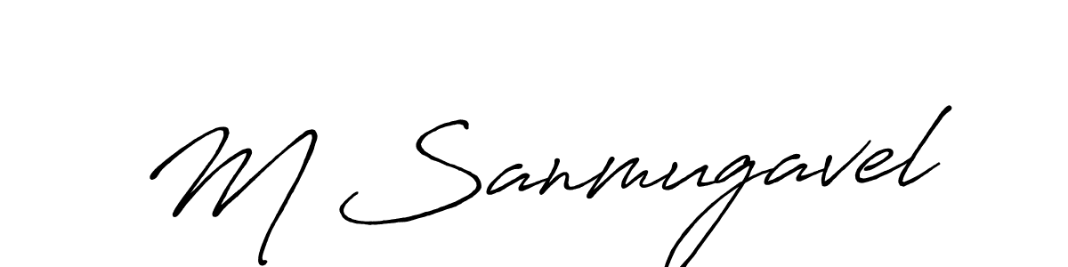 Also You can easily find your signature by using the search form. We will create M Sanmugavel name handwritten signature images for you free of cost using Antro_Vectra_Bolder sign style. M Sanmugavel signature style 7 images and pictures png