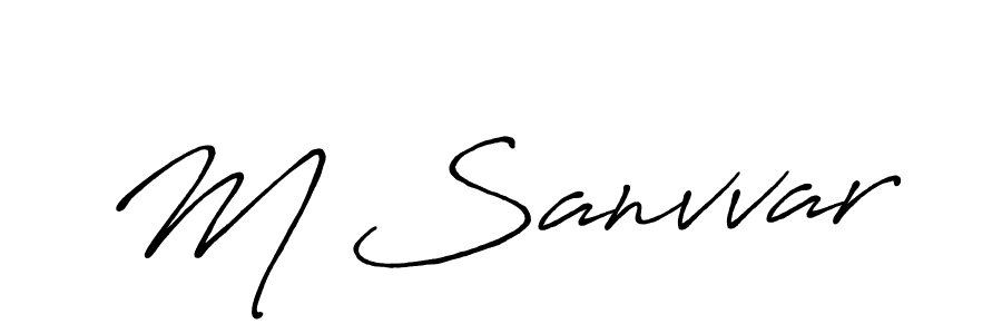 Use a signature maker to create a handwritten signature online. With this signature software, you can design (Antro_Vectra_Bolder) your own signature for name M Sanvvar. M Sanvvar signature style 7 images and pictures png