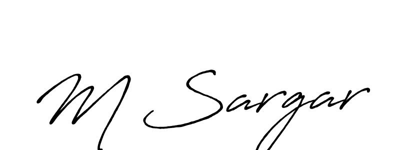 M Sargar stylish signature style. Best Handwritten Sign (Antro_Vectra_Bolder) for my name. Handwritten Signature Collection Ideas for my name M Sargar. M Sargar signature style 7 images and pictures png