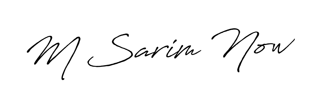 Design your own signature with our free online signature maker. With this signature software, you can create a handwritten (Antro_Vectra_Bolder) signature for name M Sarim Now. M Sarim Now signature style 7 images and pictures png