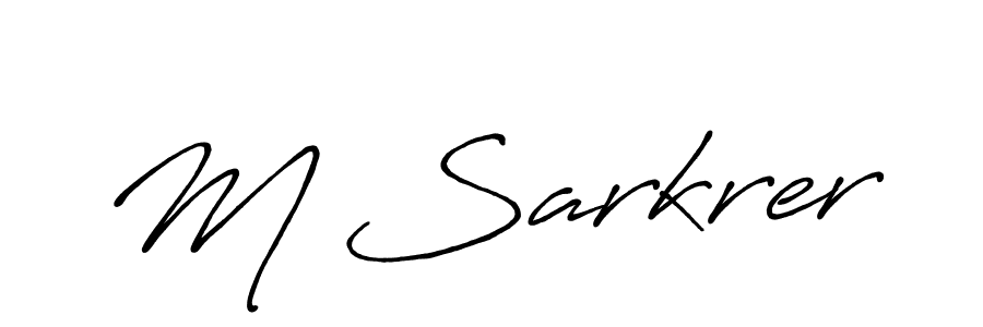 The best way (Antro_Vectra_Bolder) to make a short signature is to pick only two or three words in your name. The name M Sarkrer include a total of six letters. For converting this name. M Sarkrer signature style 7 images and pictures png