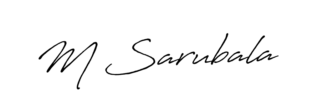 Make a beautiful signature design for name M Sarubala. With this signature (Antro_Vectra_Bolder) style, you can create a handwritten signature for free. M Sarubala signature style 7 images and pictures png