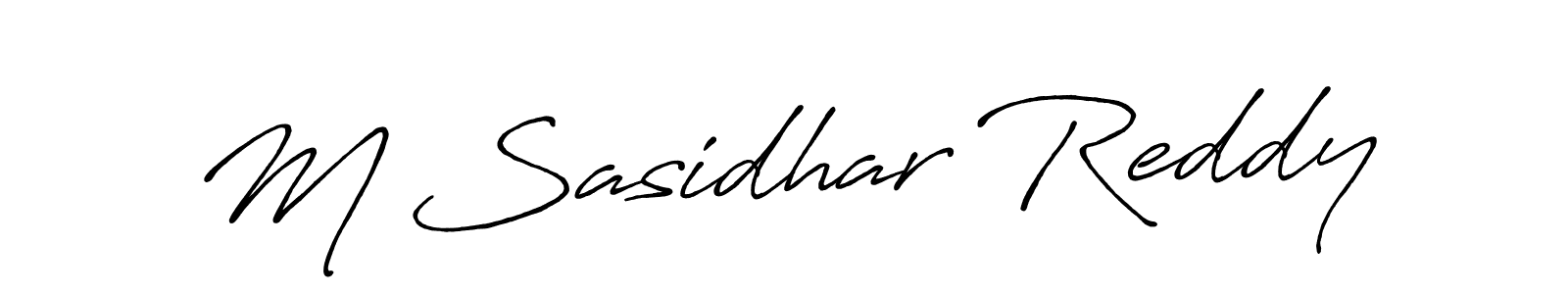 Make a short M Sasidhar Reddy signature style. Manage your documents anywhere anytime using Antro_Vectra_Bolder. Create and add eSignatures, submit forms, share and send files easily. M Sasidhar Reddy signature style 7 images and pictures png