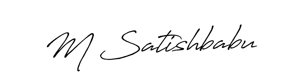 Once you've used our free online signature maker to create your best signature Antro_Vectra_Bolder style, it's time to enjoy all of the benefits that M Satishbabu name signing documents. M Satishbabu signature style 7 images and pictures png
