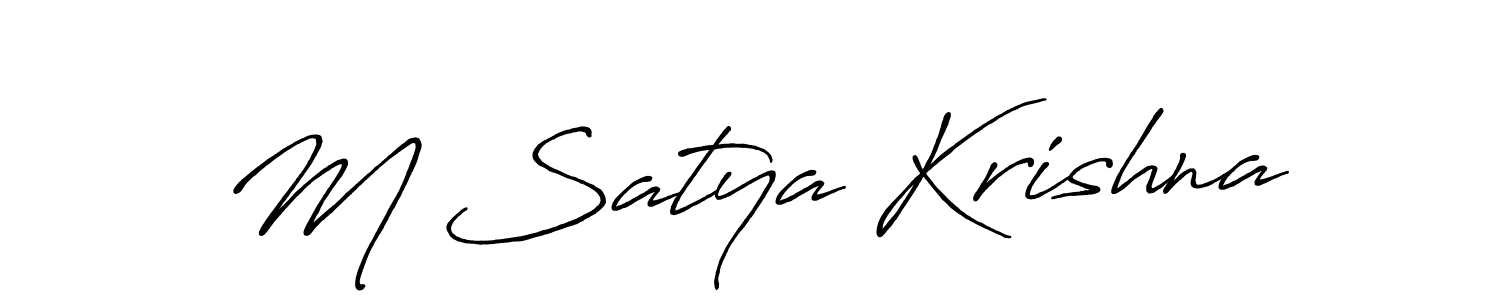 if you are searching for the best signature style for your name M Satya Krishna. so please give up your signature search. here we have designed multiple signature styles  using Antro_Vectra_Bolder. M Satya Krishna signature style 7 images and pictures png