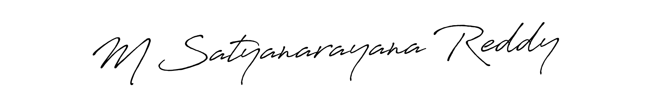 M Satyanarayana Reddy stylish signature style. Best Handwritten Sign (Antro_Vectra_Bolder) for my name. Handwritten Signature Collection Ideas for my name M Satyanarayana Reddy. M Satyanarayana Reddy signature style 7 images and pictures png
