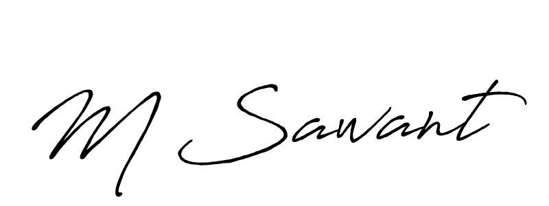 if you are searching for the best signature style for your name M Sawant. so please give up your signature search. here we have designed multiple signature styles  using Antro_Vectra_Bolder. M Sawant signature style 7 images and pictures png