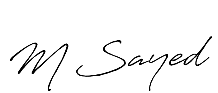 How to make M Sayed signature? Antro_Vectra_Bolder is a professional autograph style. Create handwritten signature for M Sayed name. M Sayed signature style 7 images and pictures png