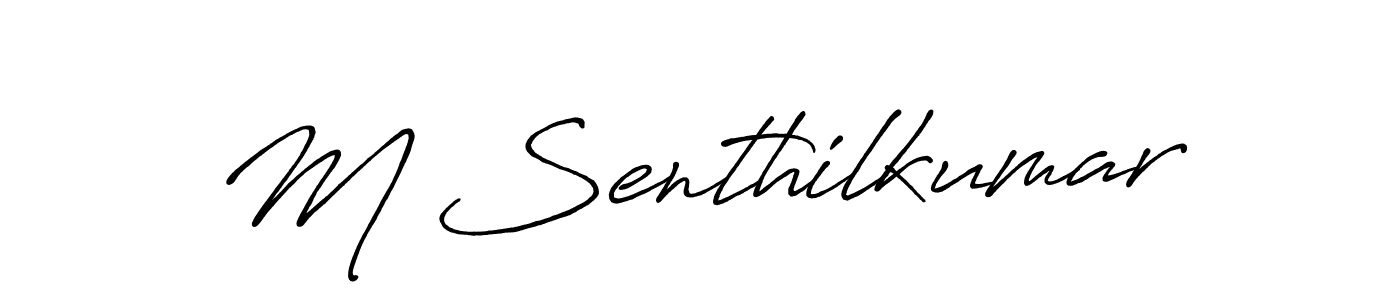 Design your own signature with our free online signature maker. With this signature software, you can create a handwritten (Antro_Vectra_Bolder) signature for name M Senthilkumar. M Senthilkumar signature style 7 images and pictures png