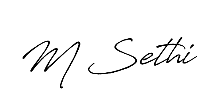 Also we have M Sethi name is the best signature style. Create professional handwritten signature collection using Antro_Vectra_Bolder autograph style. M Sethi signature style 7 images and pictures png