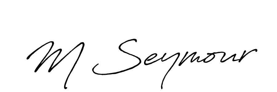 How to make M Seymour name signature. Use Antro_Vectra_Bolder style for creating short signs online. This is the latest handwritten sign. M Seymour signature style 7 images and pictures png