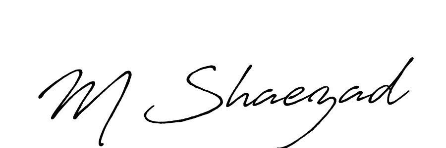 Use a signature maker to create a handwritten signature online. With this signature software, you can design (Antro_Vectra_Bolder) your own signature for name M Shaezad. M Shaezad signature style 7 images and pictures png